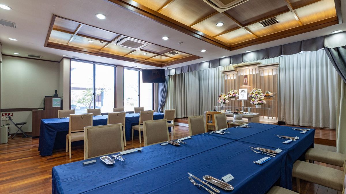 法要の会場（メモリードホール唐津 別館）